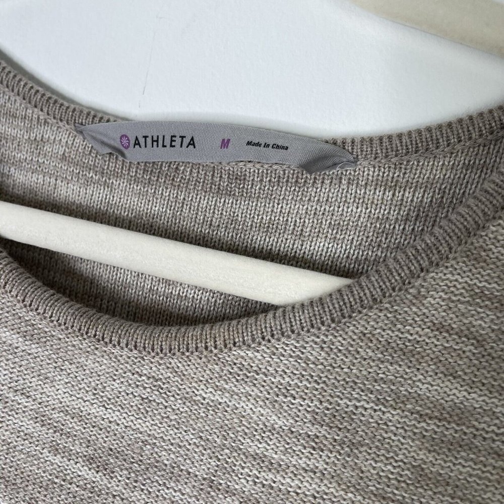 Athleta Sweater Knit Dress Women’s‎ Size Medium Beige - Picture 3 of 9